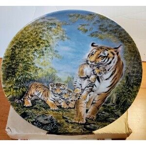 Tiger A Loving Guidance Collectors Plate Norman Rockwell Classic 8th Issue